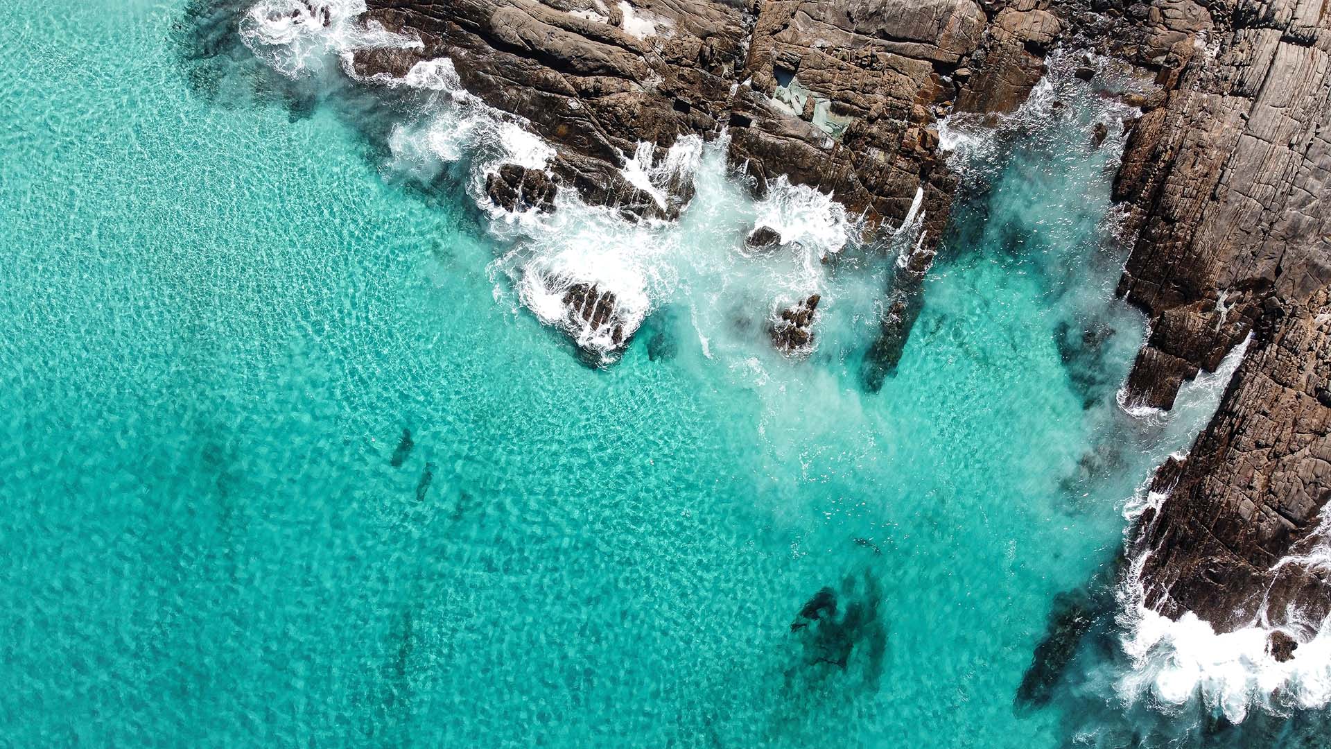 Aerial View of Cliffs Near Bremer Bay